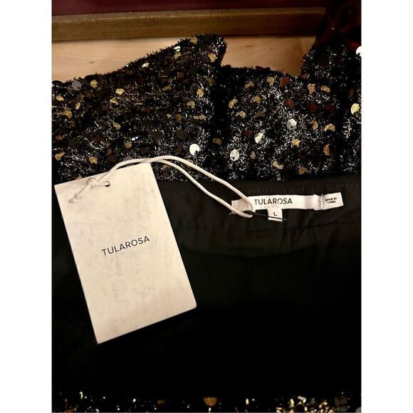 🆕 NWT Tularosa Mara Sequin Ruffle Skirt Size L - Picture 8 of 15